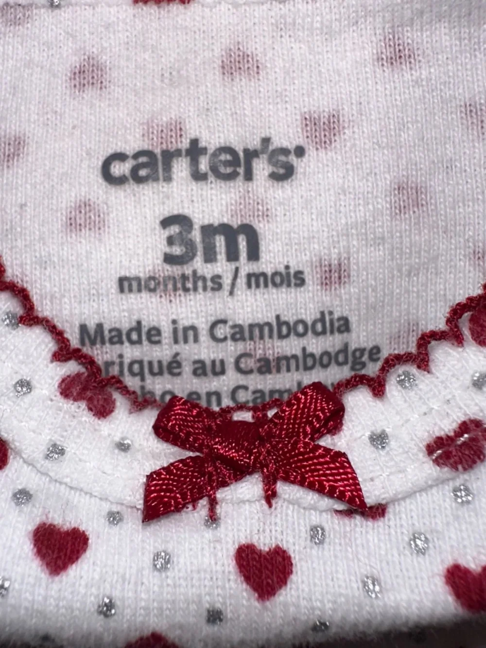 Red Floral Girls Carter’s Outfit Set size 3M vintage retired set